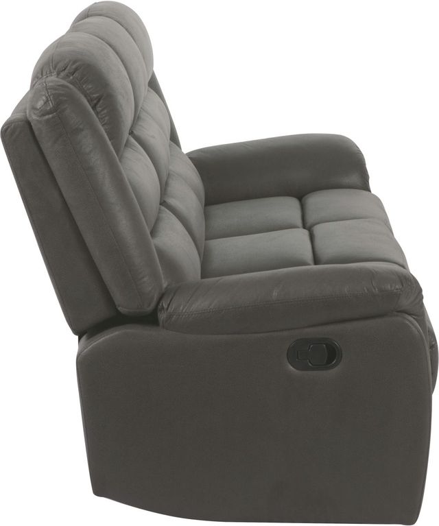 Signature Design by Ashley® Welota Gray Reclining Sofa with Drop Down Table-2