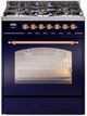 Ilve® Nostalgie II Series 30" Midnight Blue Pro Style Dual Fuel Range-0
