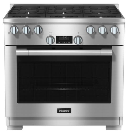 Miele 36" Clean Touch Steel Pro Style Natural Gas Range