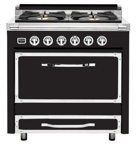Viking® Tuscany 36" Onyx Pro Style Dual Fuel Range-0