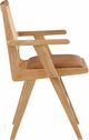 Meridian Furniture Abby Cognac/Natural Leather Dining Arm Chair-2