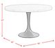 Elements International Celeste White Dining Table-2