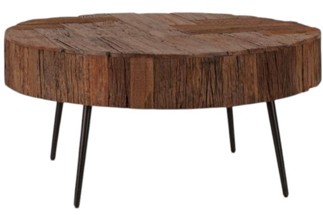 Home Trends & Design Jaipur Natural Coffee Table with Black Base-0