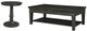 Signature Design by Ashley® Miniore 2-Piece Black Living Room Tables Set-0