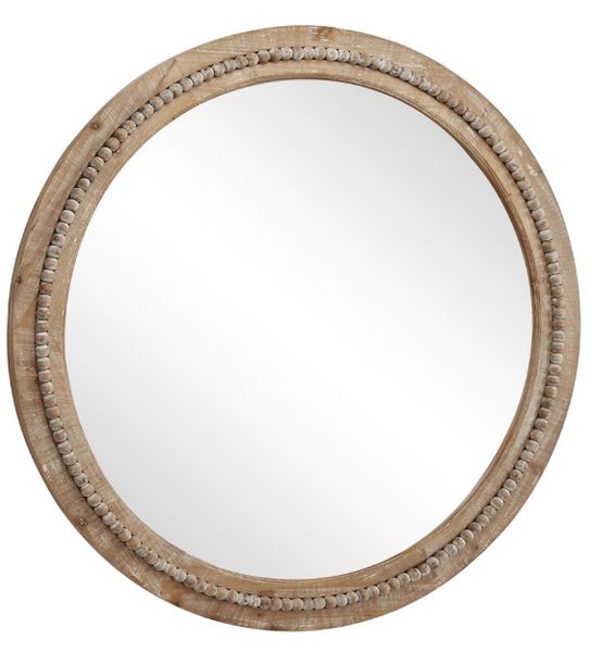New Day By Dee Dee - Mirror Framed Print Wall Art - Light Brown