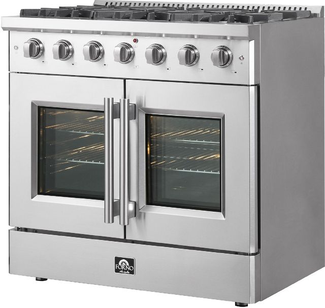 FORNO® Galiano 36" Stainless Steel Pro Style Gas Range-2