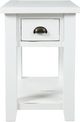 Jofran Inc. Artisan's Craft Distressed Weathered White Chairside Table-1