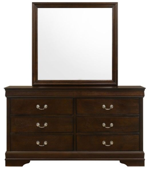 Coaster® Louis Philippe Cappuccino Dresser and Mirror-1
