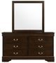 Coaster® Louis Philippe Cappuccino Dresser and Mirror-1