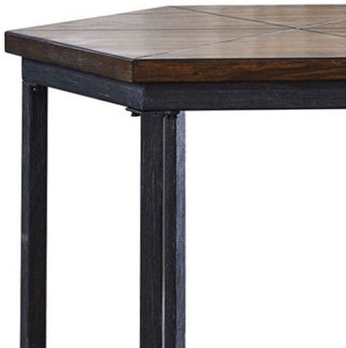 Steve Silver Co. Ultimo Mocha End Table with Black Base-2