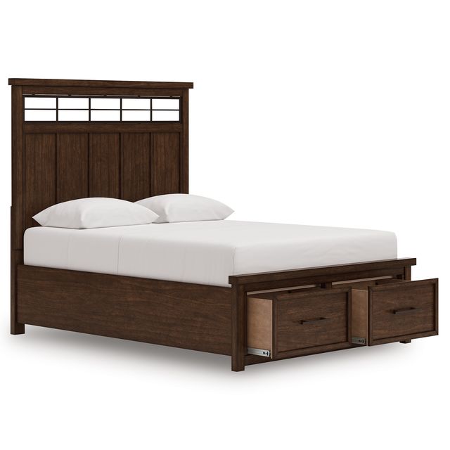 Signature Design by Ashley® Taffenbrook Medium Brown California King Storage Panel Bed-1