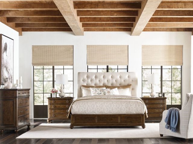Kincaid® Commonwealth Herndon Brown/White Queen Upholstered Panel Bed-2