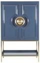 Century® Cadence Blue/Brass Bar Cabinet-1