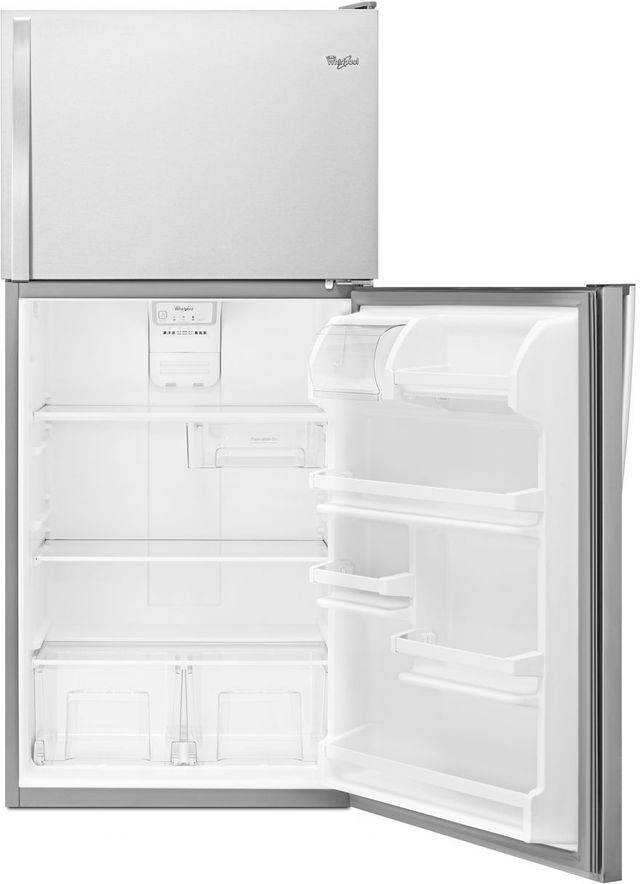 Whirlpool® 18.2 Cu. Ft. Monochromatic Stainless Steel Top Freezer Refrigerator-4