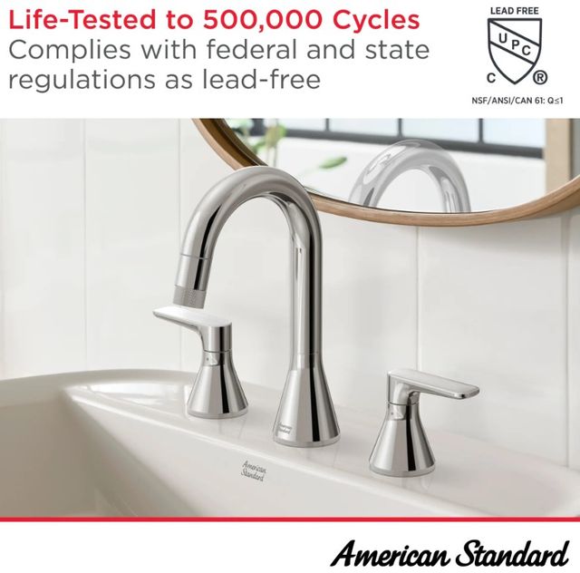 American Standard Delancey® Brushed Cool Sunrise Bathtub Faucet with Lever Handles-2