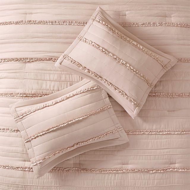 Olliix by Madison Park Celeste 5 Piece Pink Queen Comforter Set-3