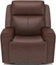 Flexsteel® Barnett Timber Power Recliner with Power Headrest and Lumbar-1