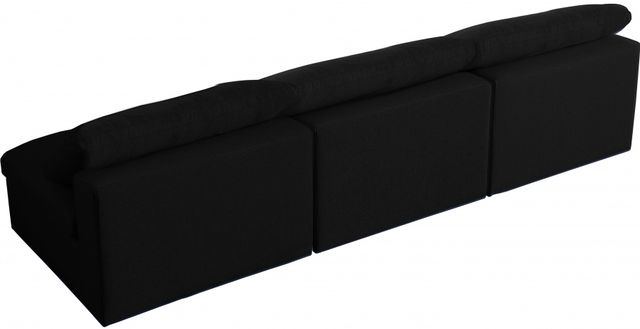 Meridian Furniture Serene Black Linen Fabric Deluxe Cloud Modular Armless Sofa-1