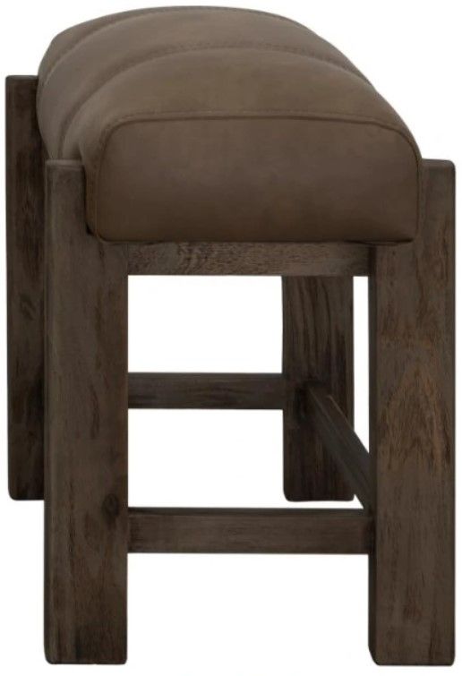 International Furniture Direct Balam Brown/Stained Dark 24'' Stool-1