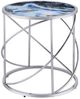 ACME Furniture Lyda Blue End Table with Chrome Base-0