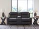 Benchcraft® Mackmenville Carbon Double Manual Reclining Loveseat with Console-1