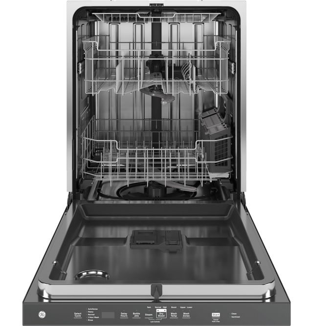 GE® ENERGY STAR® 24" Black Top Control Built-In Dishwasher with Sanitize Cycle-2