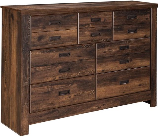 Signature Design by Ashley® Quinden 5-Piece Dark Brown King Panel Bed Set-2