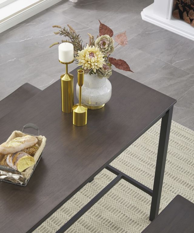 Signature Design by Ashley® Playden 4-Piece Black/Brown Counter Height Dining Table Set-3
