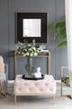 A & B Home Smoke Luster Blue Glass Accent Vase-4