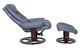 BarcaLounger® Jacque Marlene-Gray Manual Pedestal Recliner and Ottoman Set-1
