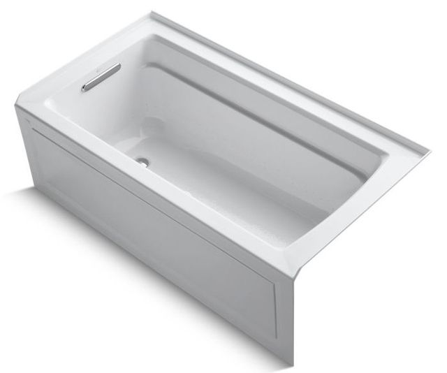 KOHLER® Archer® Biscuit 72" x 36" Alcove Bath with Bask® Heated Surface - Left Drain-0