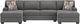 Signature Design by Ashley® Seyler Lane 3-Piece Graystone U-Shape Sectional-1