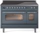 Ilve® Nostalgie II Series 48" Blue Grey Pro Style Induction Range-0