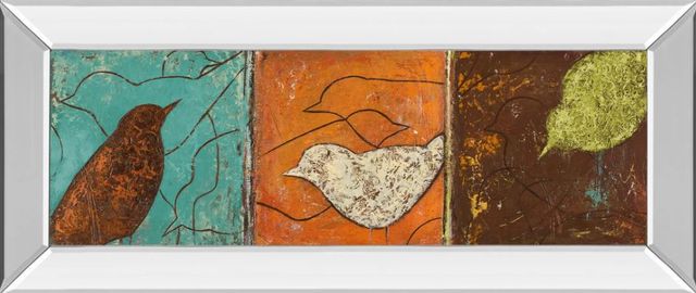 Classy Art Lovely Birds I by Patricia Pinto Mirror Framed Wall Art-0