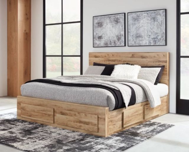 Signature Design by Ashley® Hyanna Tan King 6-Drawer Storage Panel Bed-5