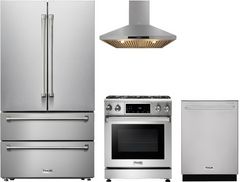 Thor Kitchen® 4 Piece Stainless Steel Kitchen Package