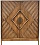 Million Dollar Rustic Old West Brown 2-Door Diamond Console-0