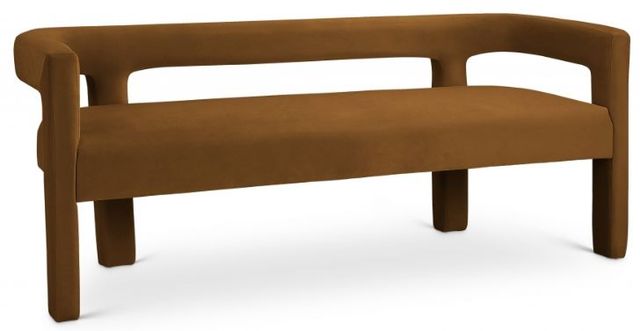 Meridian Furniture Athena Saddle Velvet Upholstered Bench-0