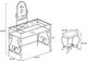 Linon Clarisse 3-Piece Dark Metal Vanity Set-2