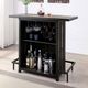 Furniture of America® Dicarda 3-Piece Distressed Walnut/Sand Black Bar Table Set-2