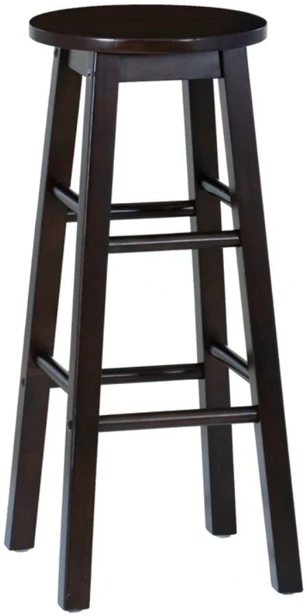 Linon Abby Walnut Round Barstool-0