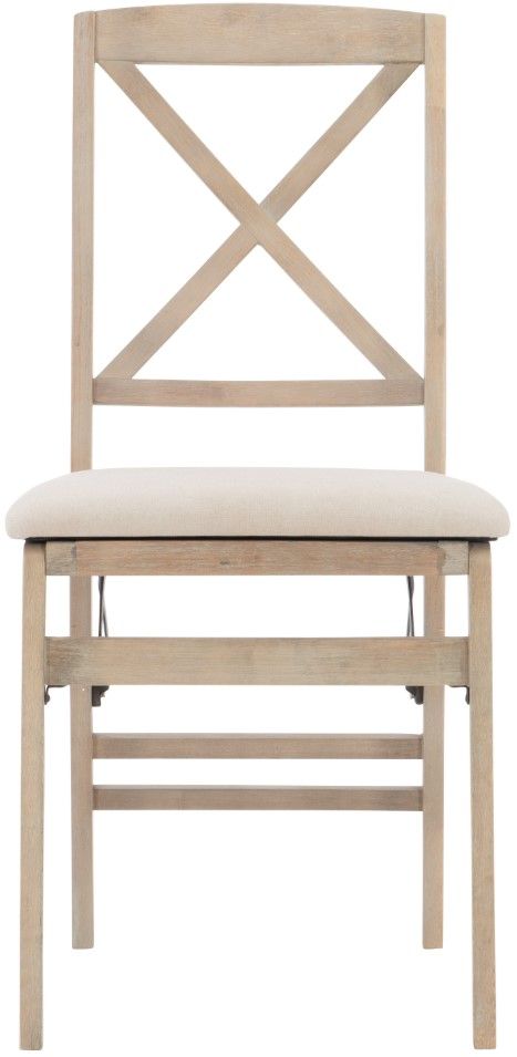 Linon Triena Gray Wash Folding Chair-3