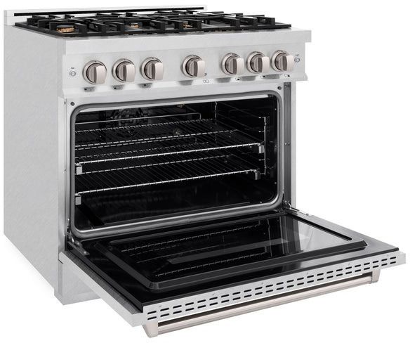 ZLINE Classic 36" Satin Stainless Steel Pro Style Gas Range-3