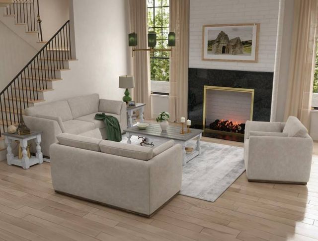 International Furniture Direct Vallarta 90" Ivory Sofa-1
