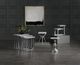Hooker® Furniture Melange Glendon Gray Side Table with Silver Base-1