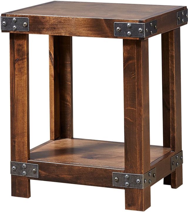aspenhome® Industrial Tobacco Chairside Table-0