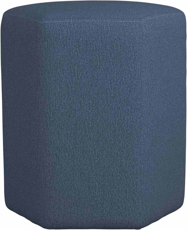Coaster® Blue Hexagonal Upholstered Stool-1