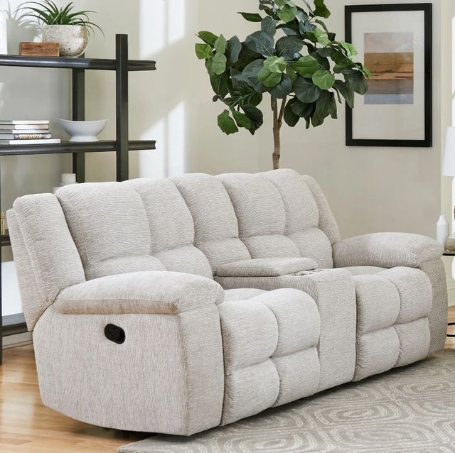 Parker House® Buster Opal Taupe Manual Dual Reclining Console Loveseat-2