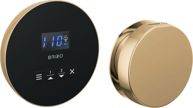 Brizo Mystix™ Lumicoat® Polished Gold Elemental Round Steam Set-0