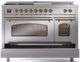 Ilve® Nostalgie II Series 48" Stainless Steel Pro Style Dual Fuel Range-4